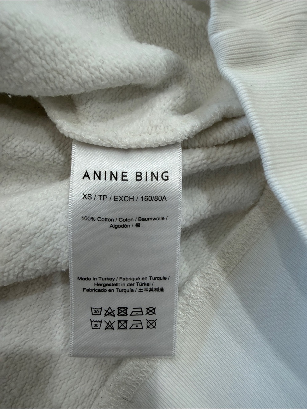 Anine Bing White Crewneck 'Rock 'N' Roll Never Dies' Sweatshirt - Picture 4 of 6